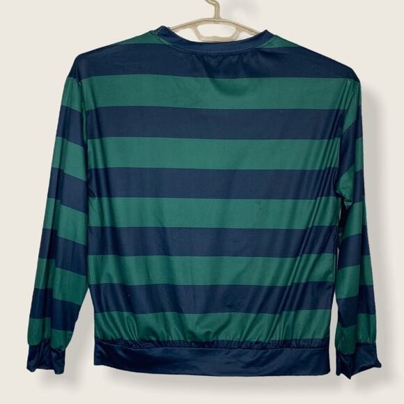 LN | Unbranded | Striped Long Sleeve | Dark Blue/Green | Medium - Picture 7 of 8